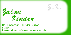 zalan kinder business card